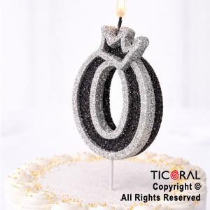 VELA NUMERO CORPOREO CON GIBRE PLATA N.0 x 1